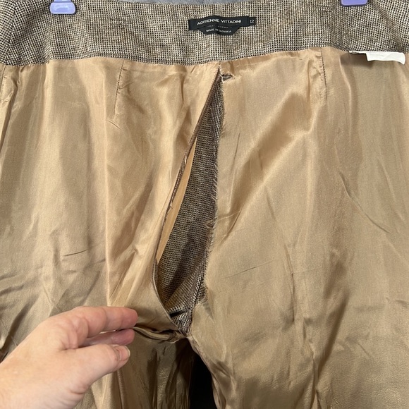 Adrienne Vittadini Women's Tweed Straight Leg Trousers Pants Pockets Lined FLAW - Picture 7 of 12